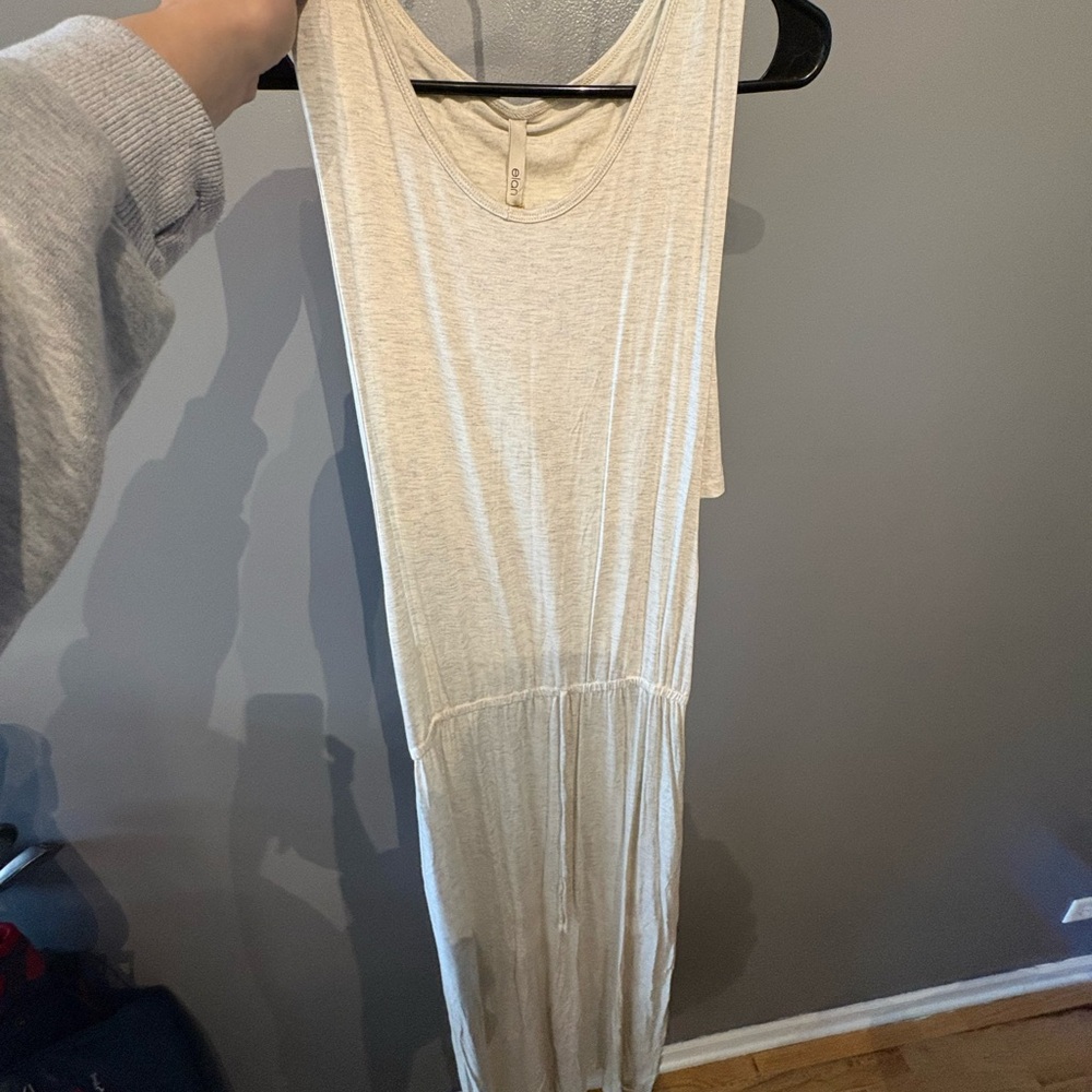 Elan Cream Sleeveless maxi dress